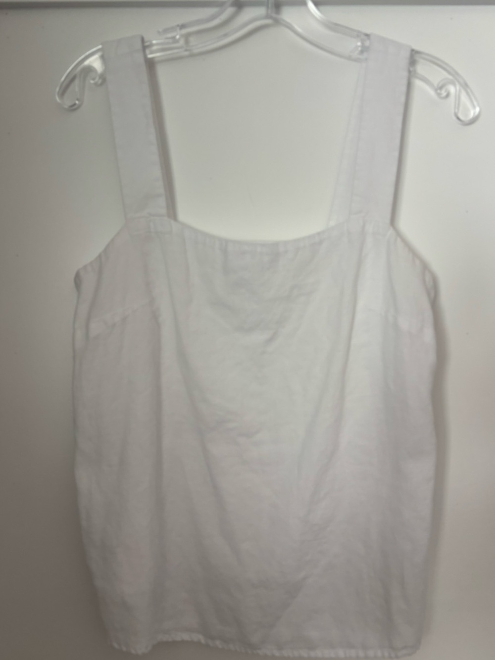J. Crew White Wide-Strap Cotton Tank size XS